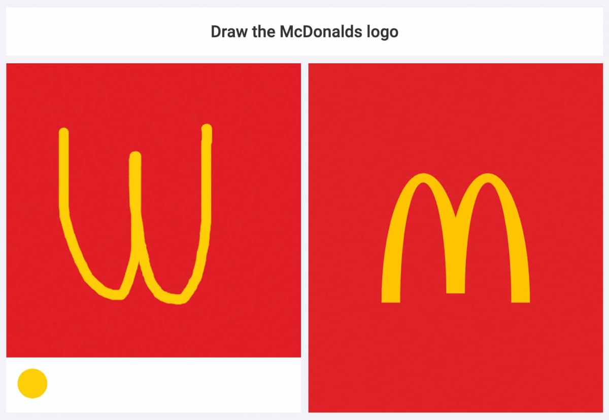 An attempt to draw the McDonald’s logo