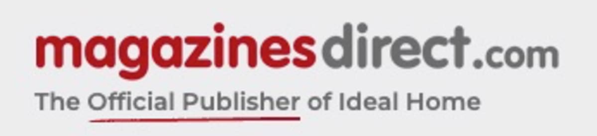 A close-up of the new tagline that sits beneath the magazinesdirect.com logo—‘The official publisher of Ideal Home’.