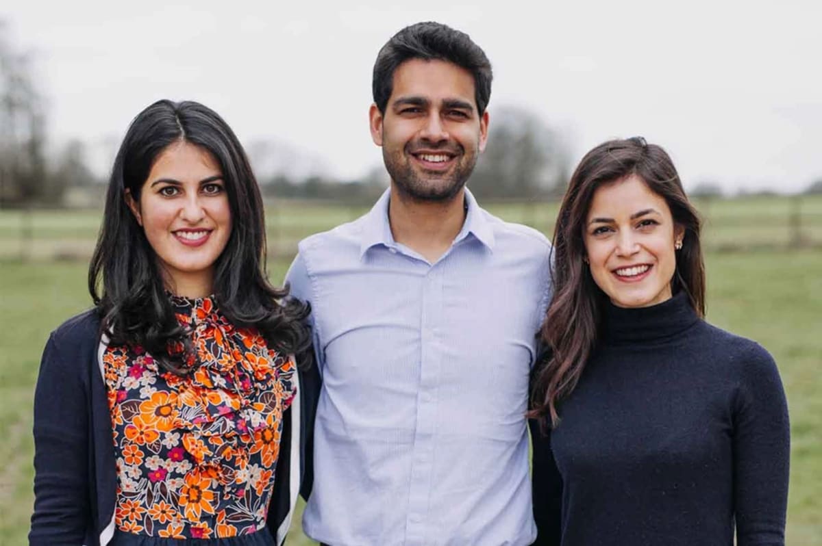 A family business: Soraya (right) with her sibling co-founders, Farah and Jalal.