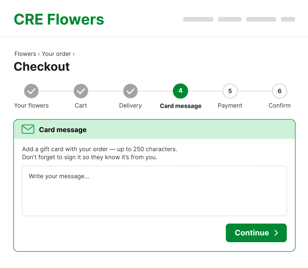 The original checkout flow.