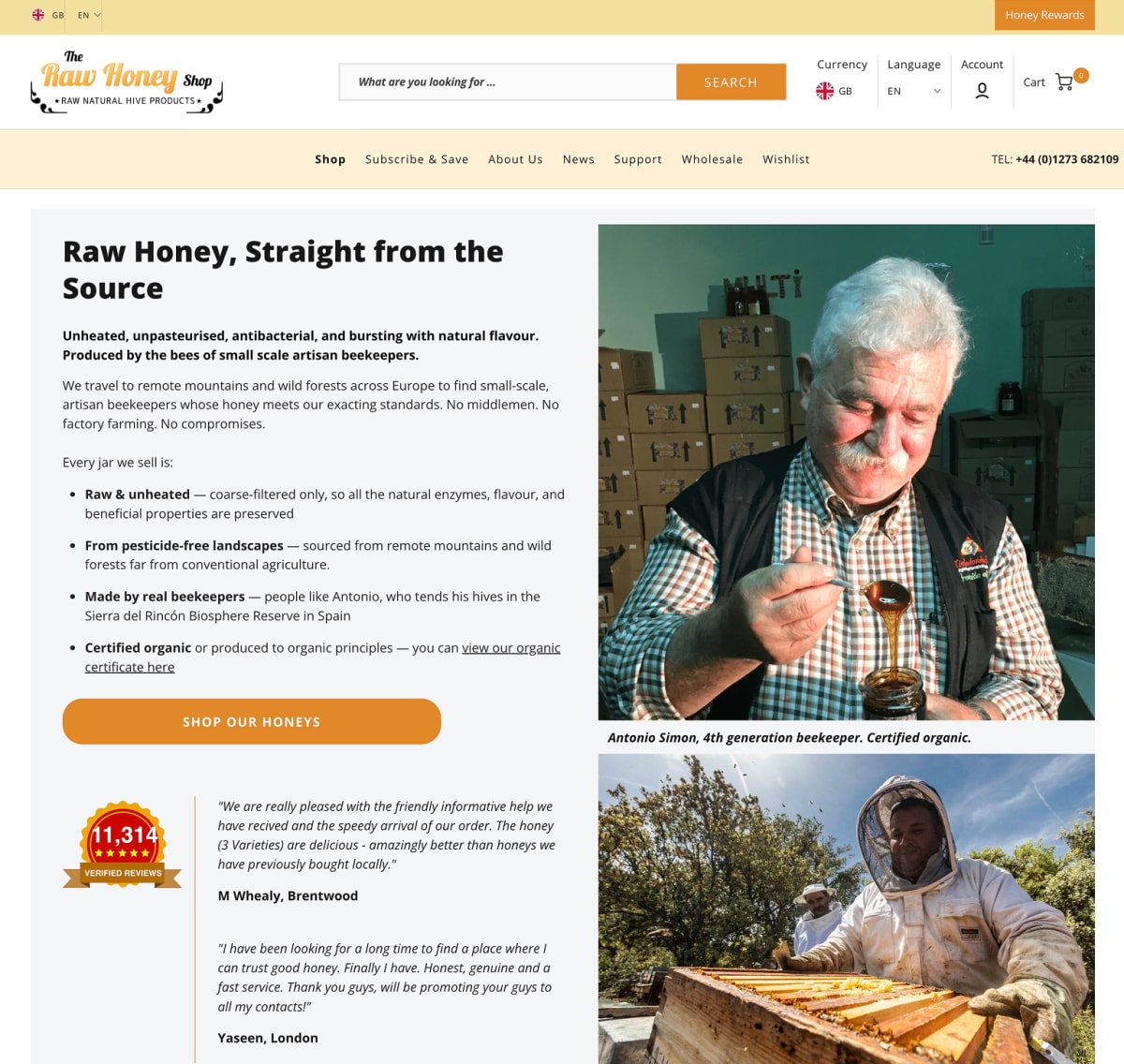 The new version of the homepage with simplified copy and layout.