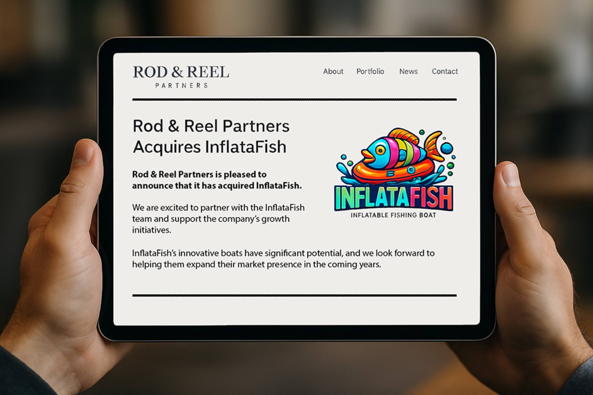 The acquisition announcement viewed on a tablet.