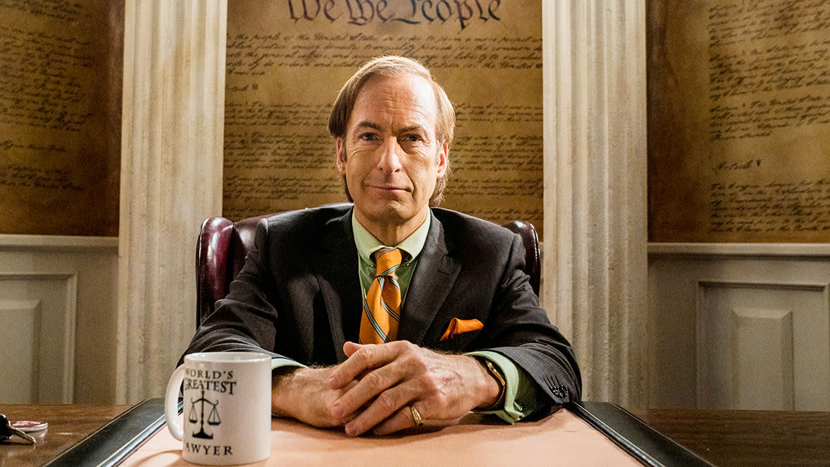 Saul Goodman sits in his unique office.