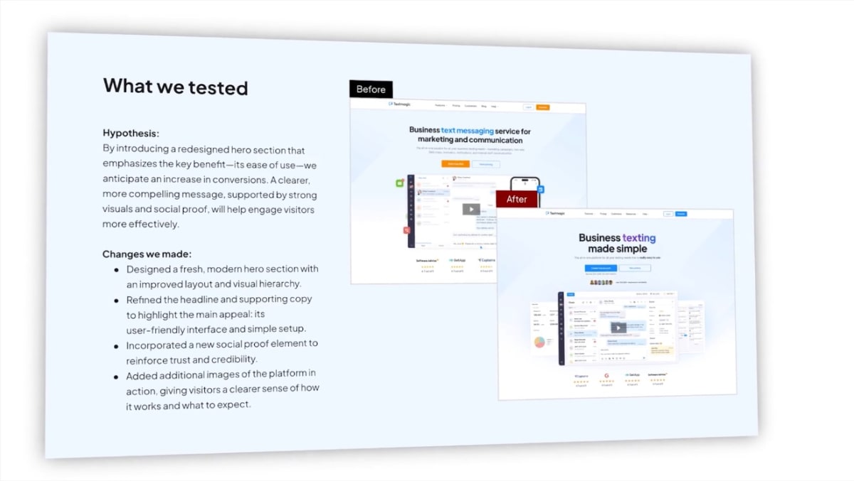 Textmagic’s interface.