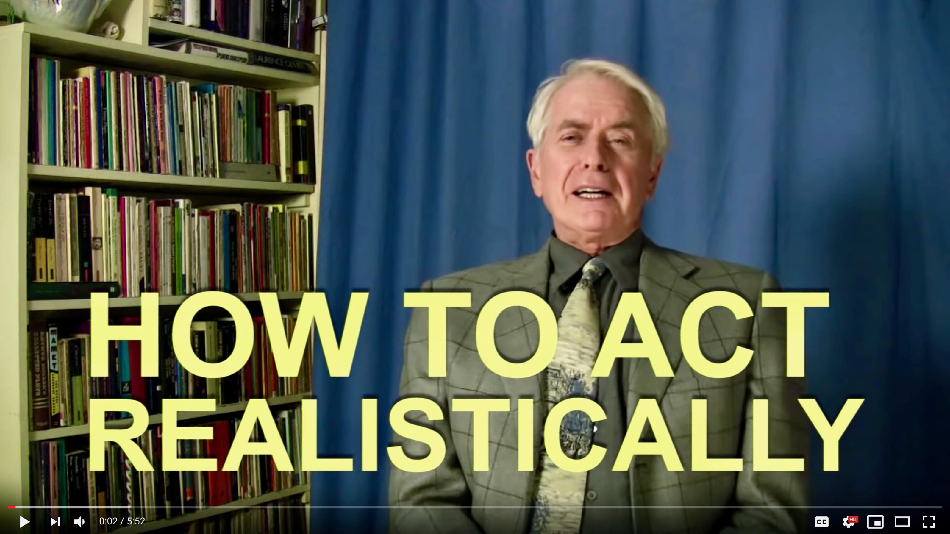 Thumbnail of the video about how to act realistically.