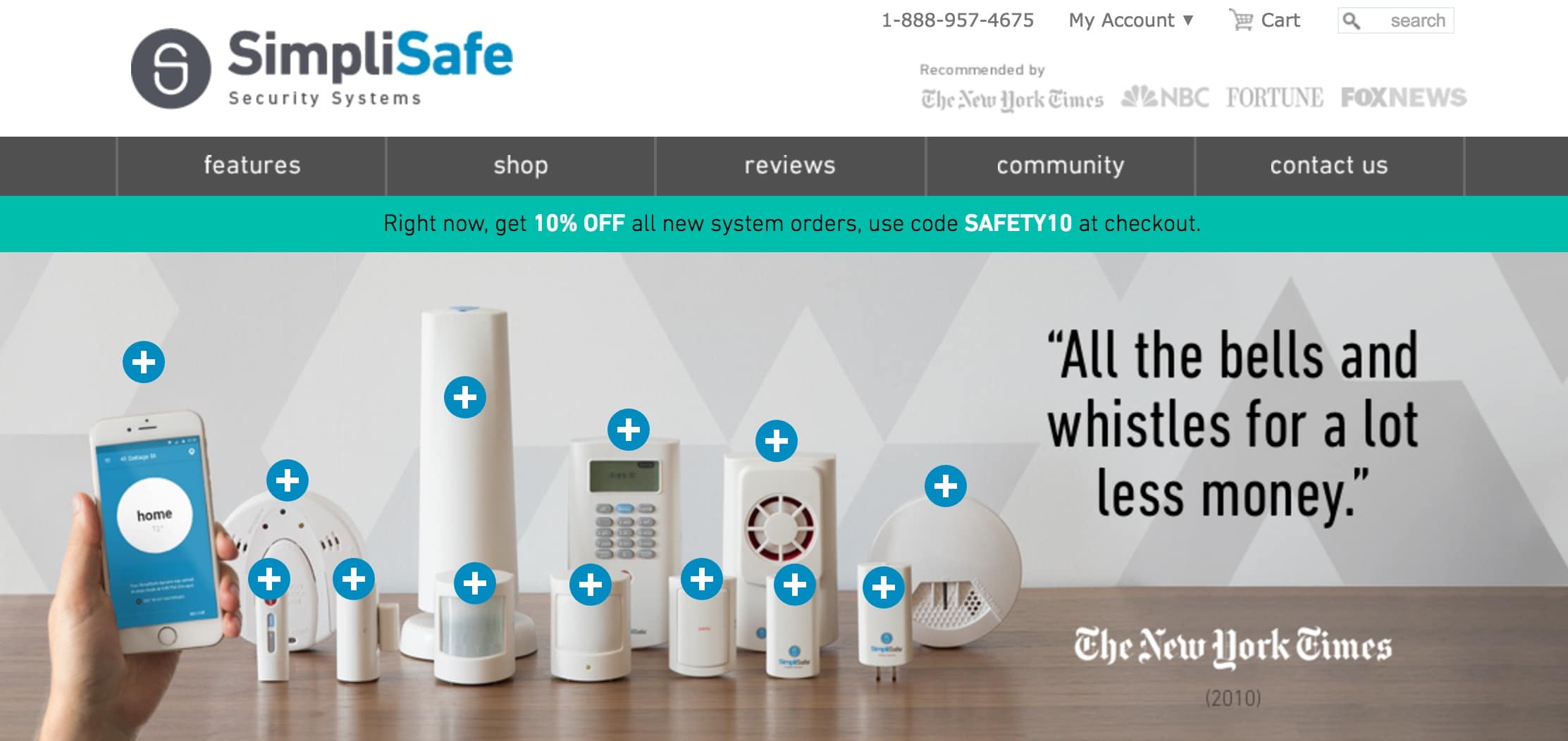 SimpliSafe’s “+” signs