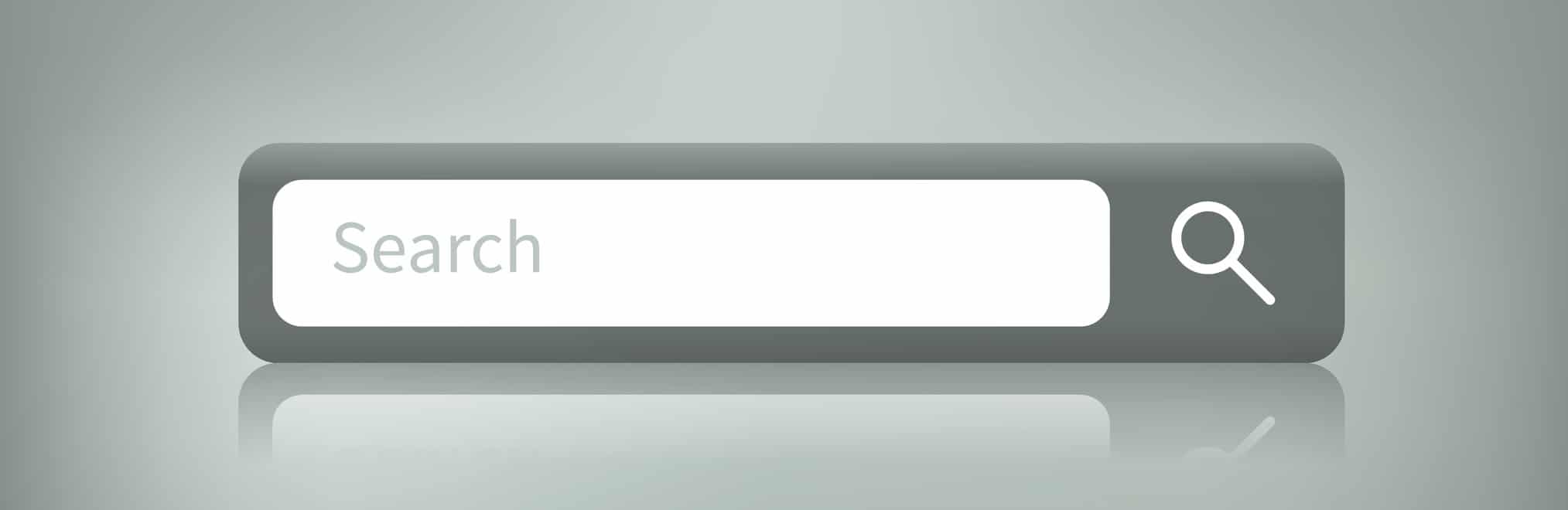 A site search box.