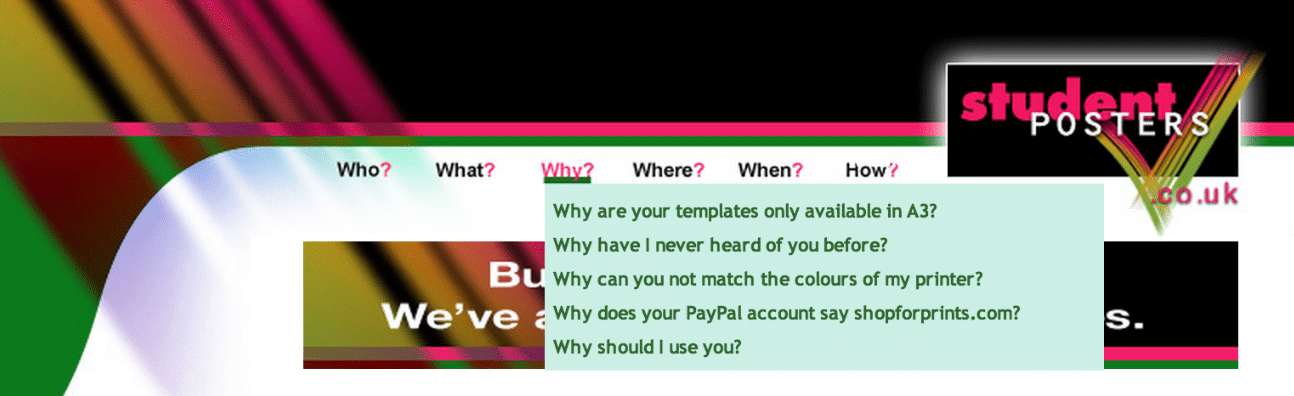 StudentPosters.co.uk—the “why” tab