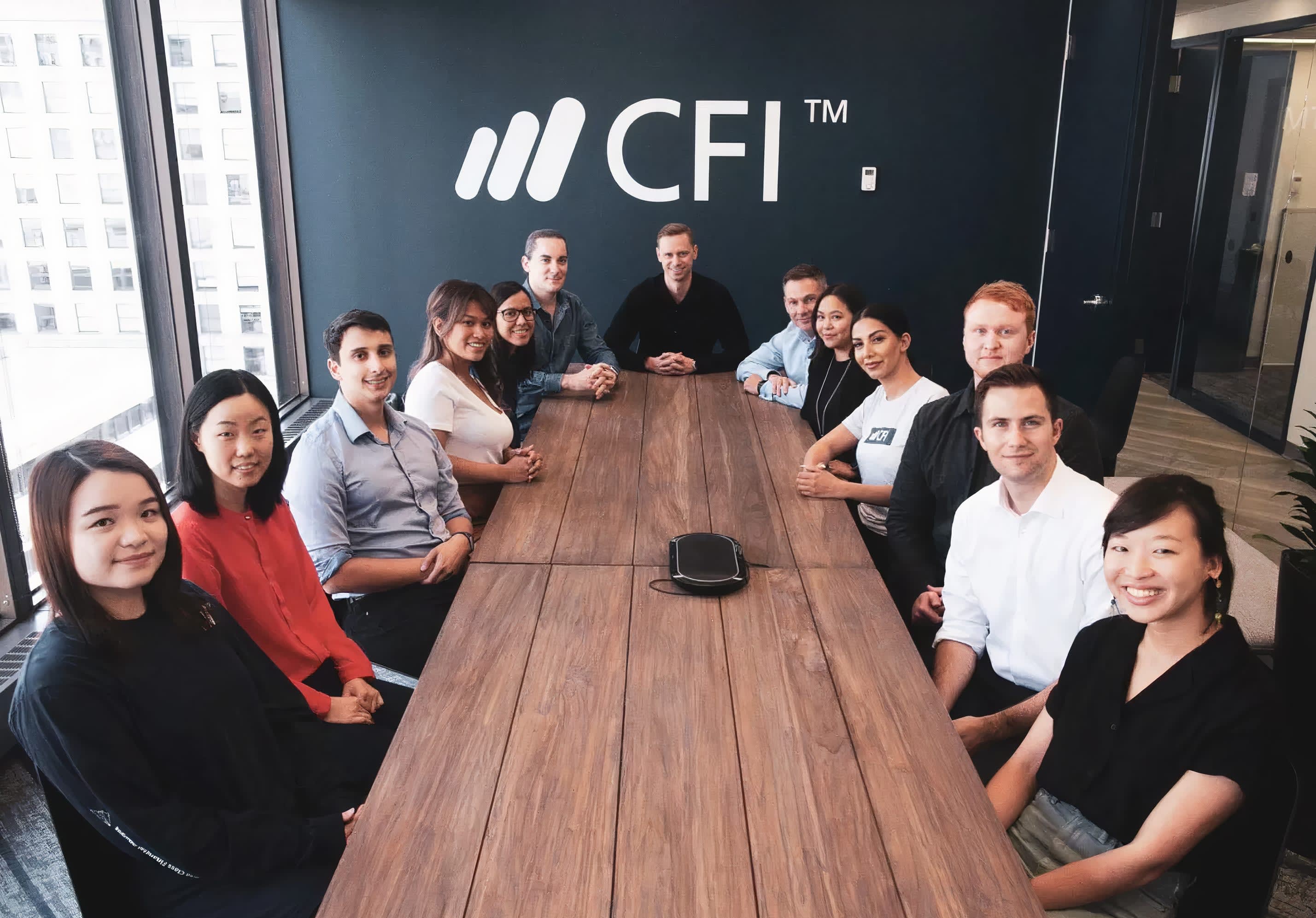 The Corporate Finance Institute (CFI) team in the boardroom