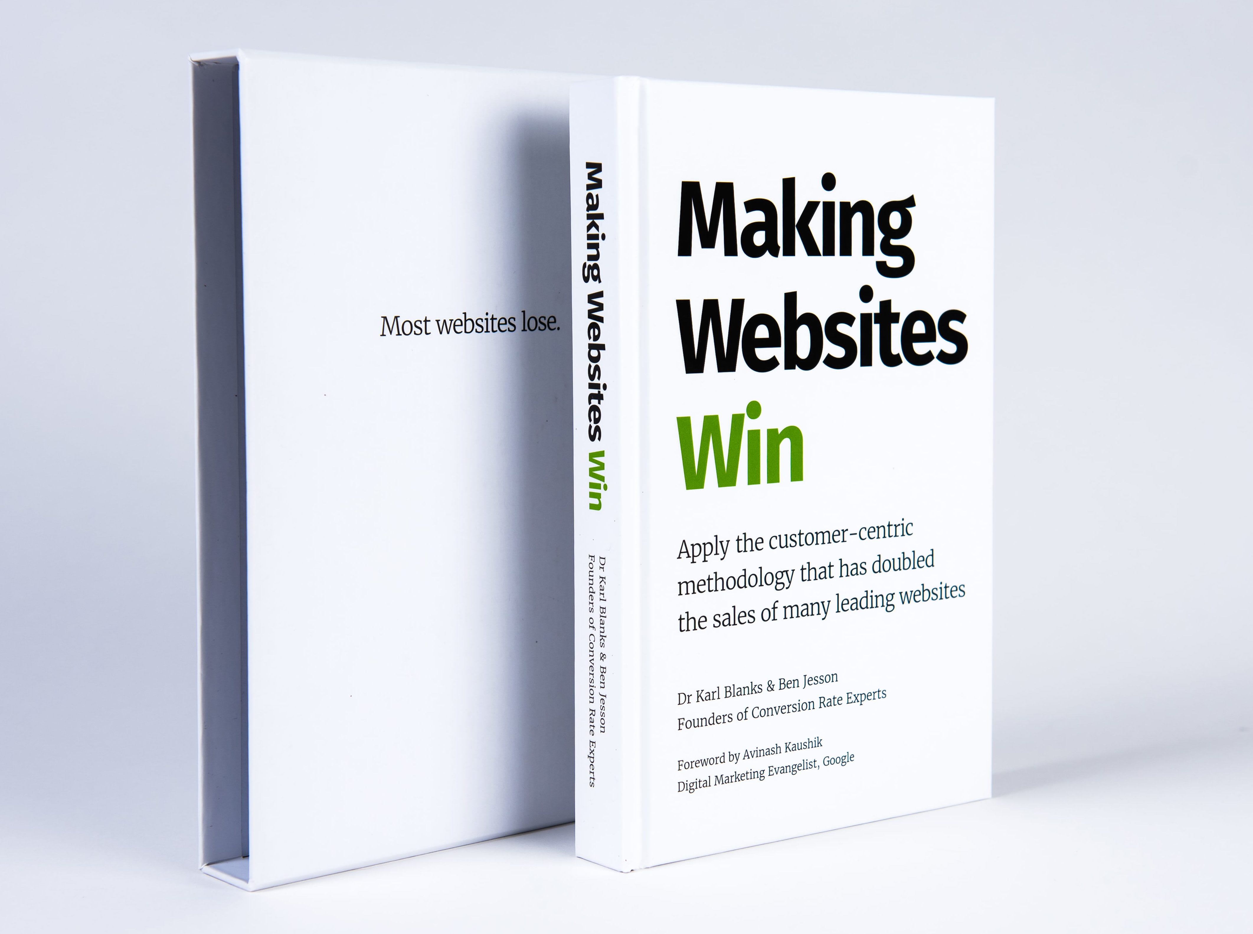 A photo of our book, Making Websites Win