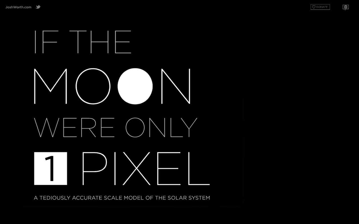 Screenshot of “If The Moon Were Only One Pixel”