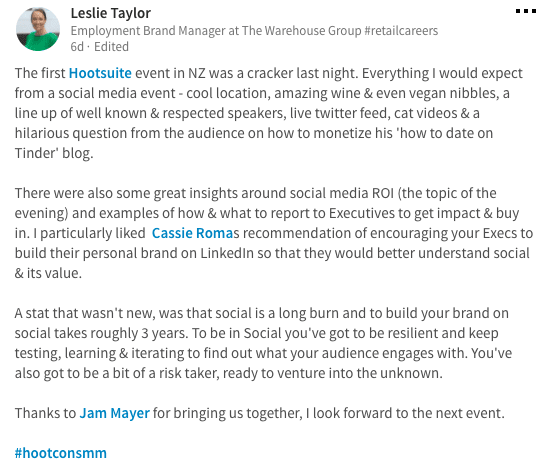 Leslie Taylor Hootsuite Conversologie Meetup