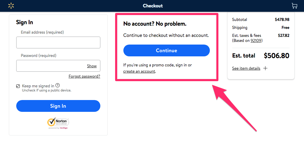 Visitor Checkout