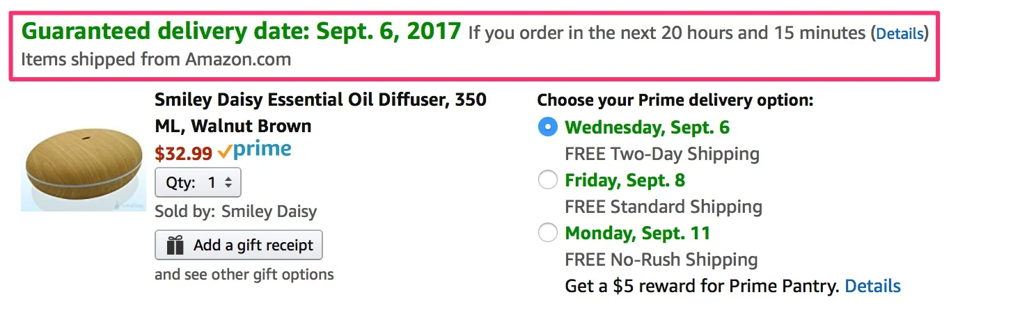 Estimated Delivery Date