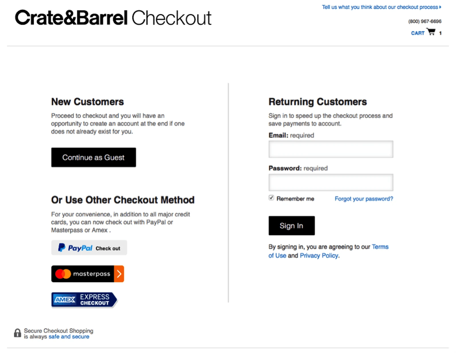 Guest Checkout