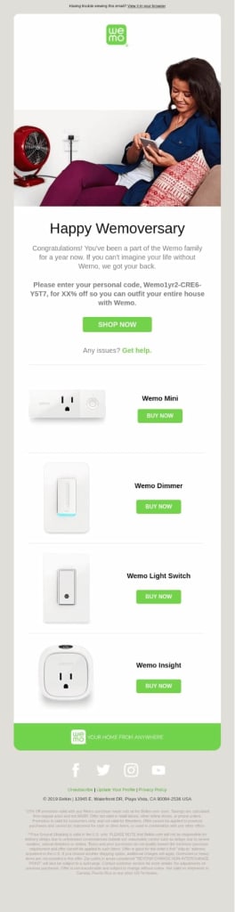 Example of sending emails from updated segmented lists