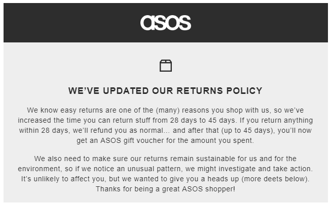 Refund policy updates