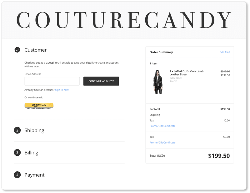 Single-page Checkout