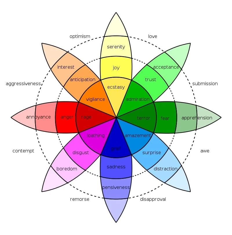 Wheel of emotions by Robert Plutchik