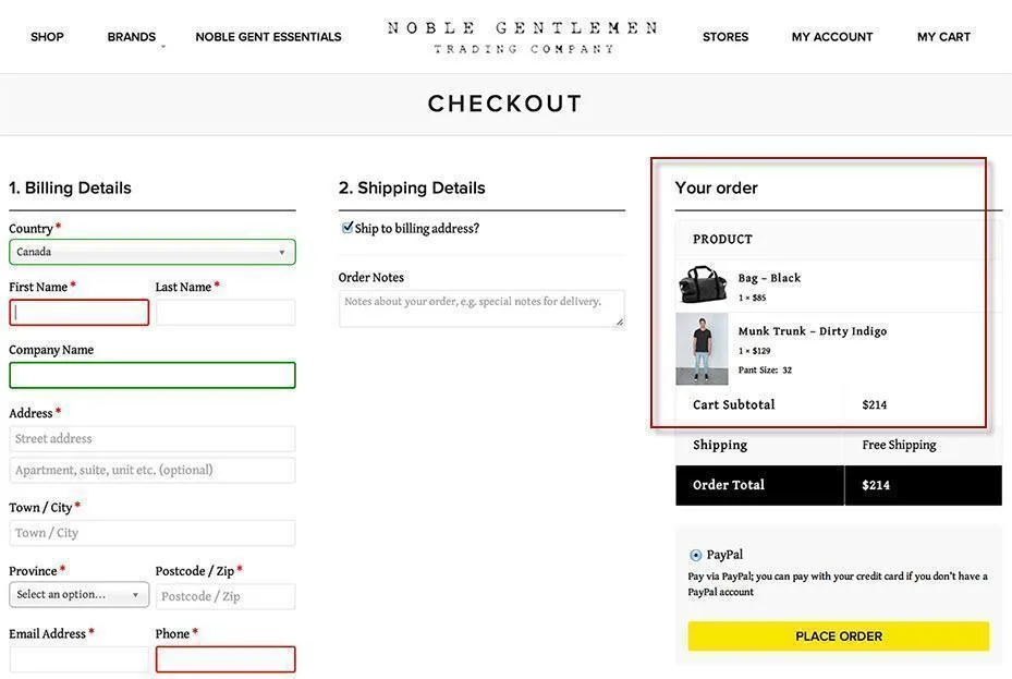 Using a product thumbnail