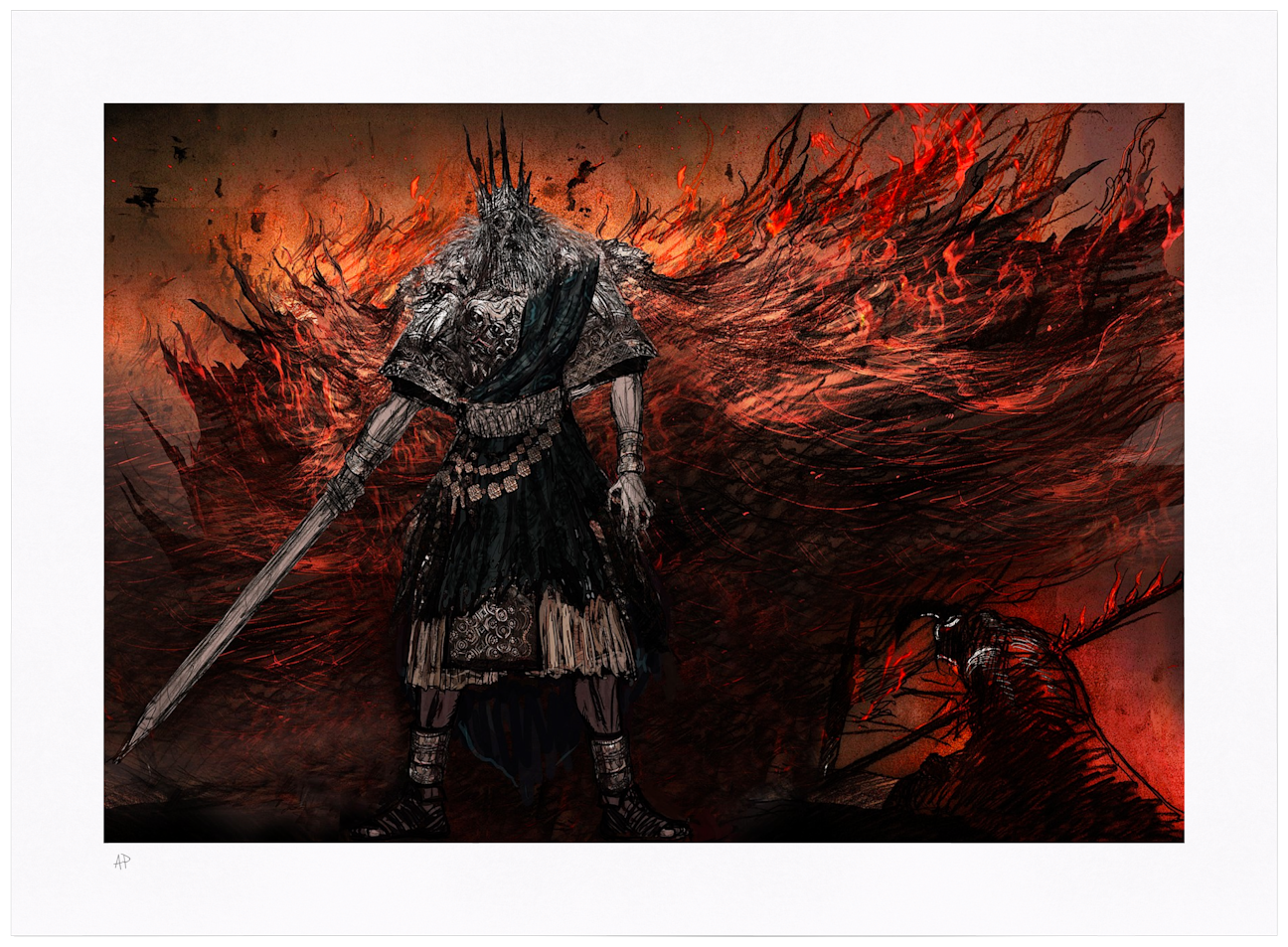Artwork Gwyn Lord Of Cinder Dark Souls Fromsoftware Cook And Becker Artwork Gwyn Lord Of Cinder Dark Souls Fromsoftware Cook And Becker