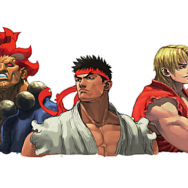 Illustration + digital enhancement Akuma Ryu Ken, Street Fighter III: 3rd  Strike, Capcom