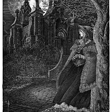 A gorgeous Bloodborne art print from the Hunter's Dream | Cook and