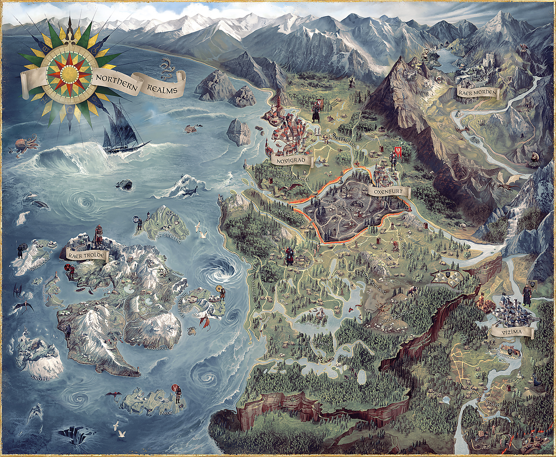 Witcher 3 World Map Artwork The Witcher 3 World Map | The Witcher 3 | CD Projekt Red 