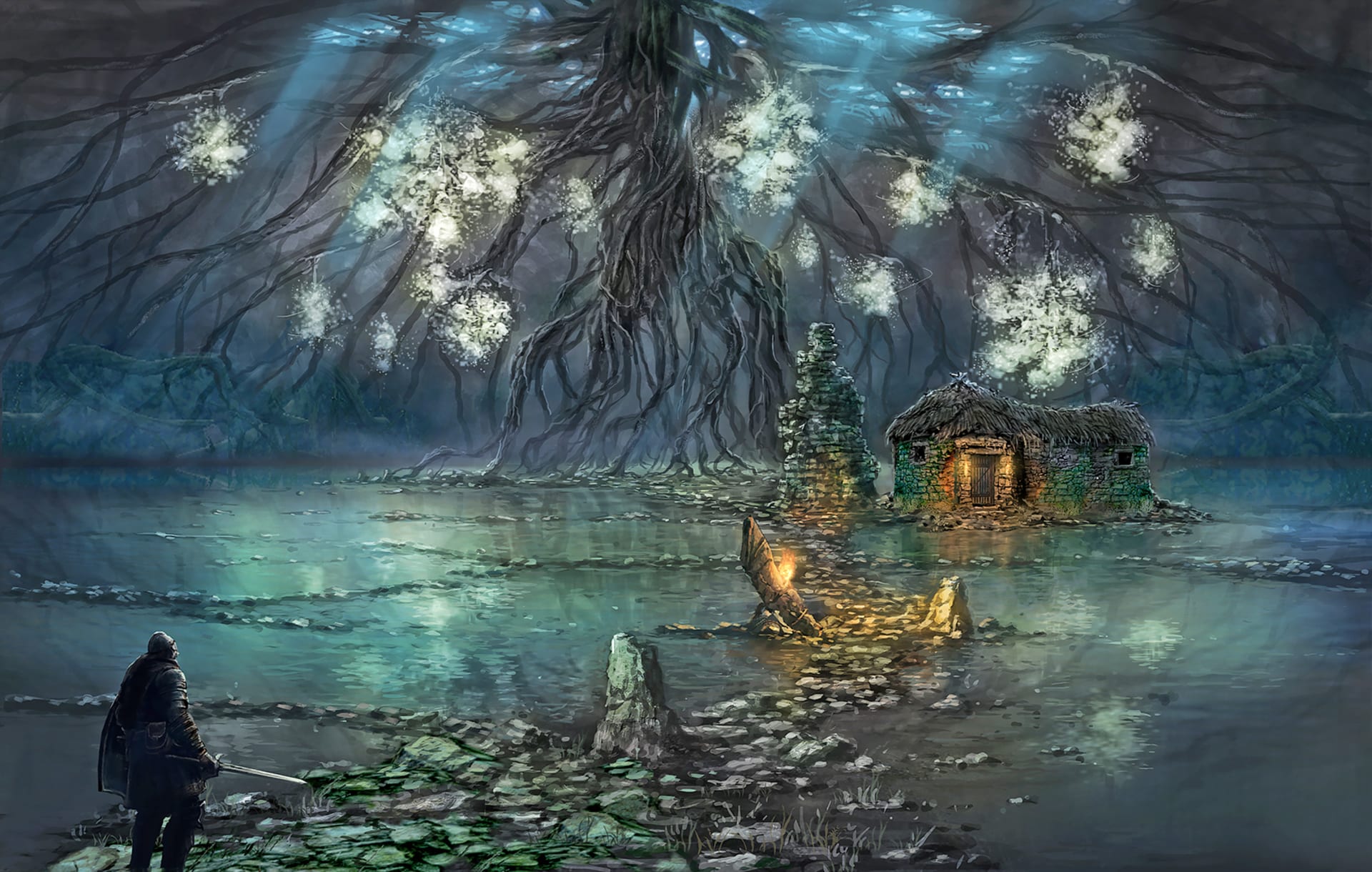 Artwork Shrine of Amana | Dark Souls II | FromSoftware | Cook and