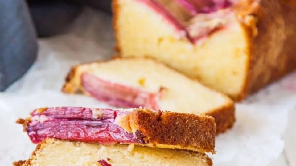 Rhubarb and Orange Blossom Cake recipe image