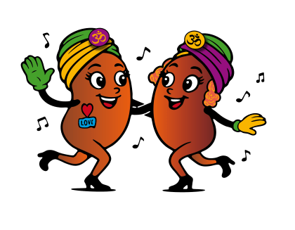 Zwei coole Bohnen tanzen