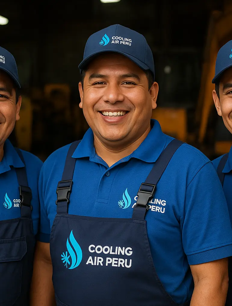 Técnico de Cooling Air Perú sonriendo mientras trabaja
