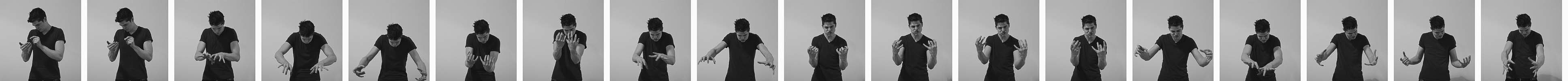 An animated image of Dan Morris imitating their project Quake