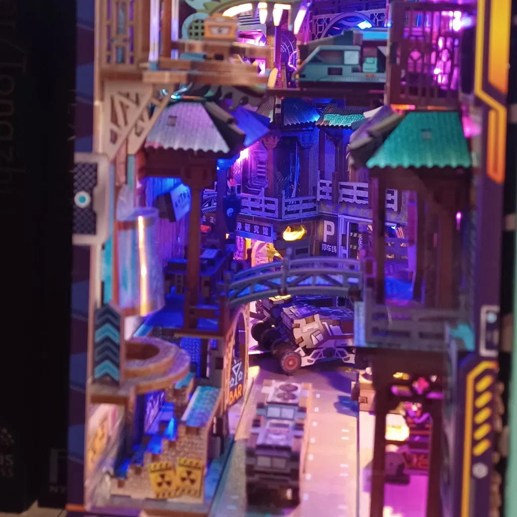 Cyber City 3D Wooden Puzzle DIY Book Nook Kit Photo by Raphaelle RaphaelleImage