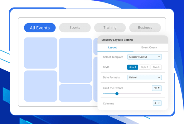 events category filters