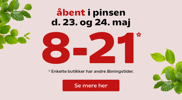 pinse ÃÂ¥bningstider