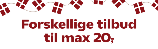 Forskellige tilbud til max 20 kroner