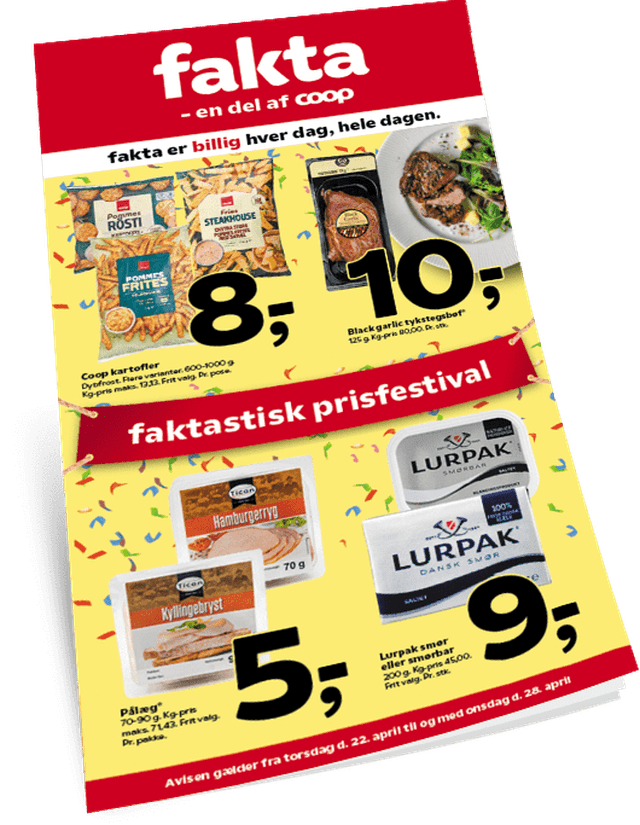 find dine daglige tilbud i avisen