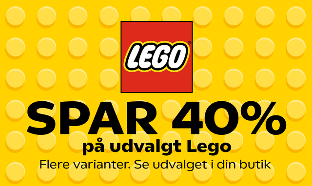 Spar 40% på udvalgt LEGO