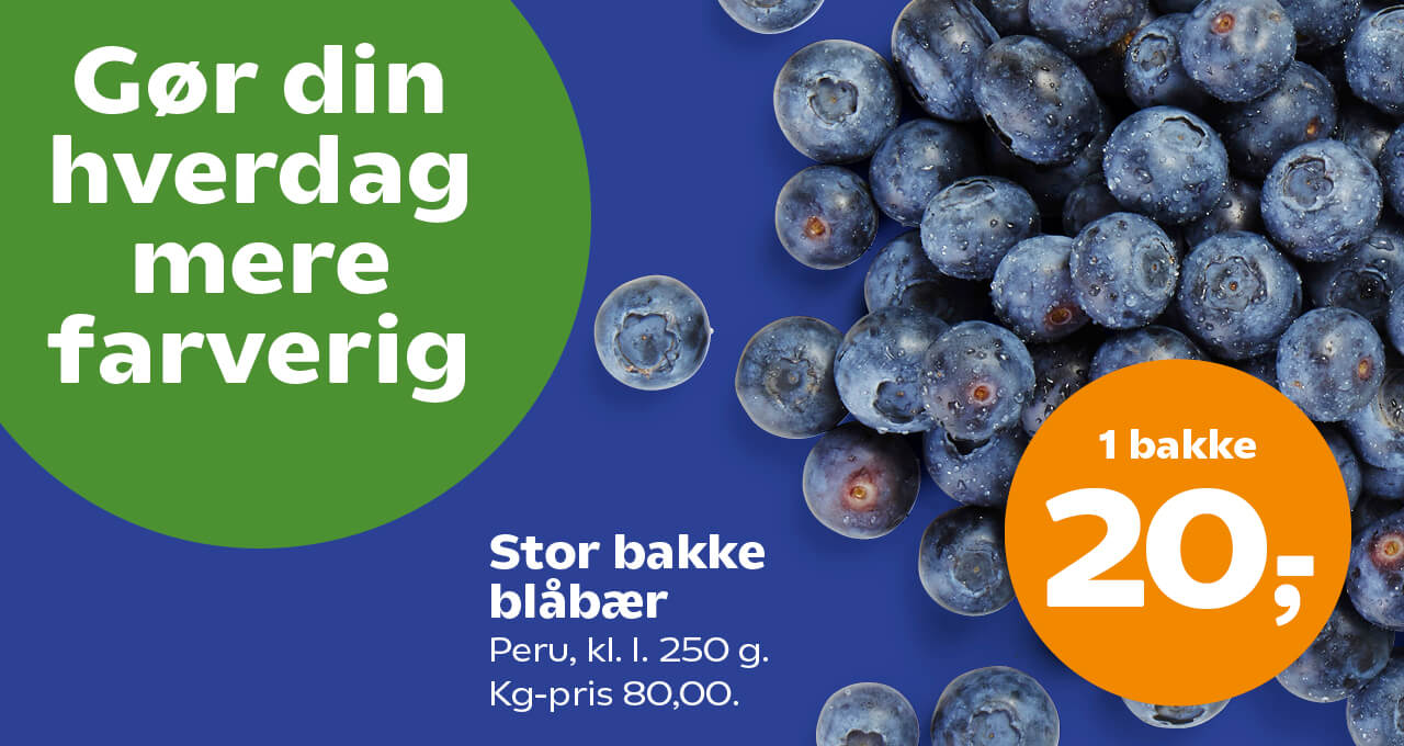 Vi ses i Frugt & Grønt … gult, blåt og rødt!