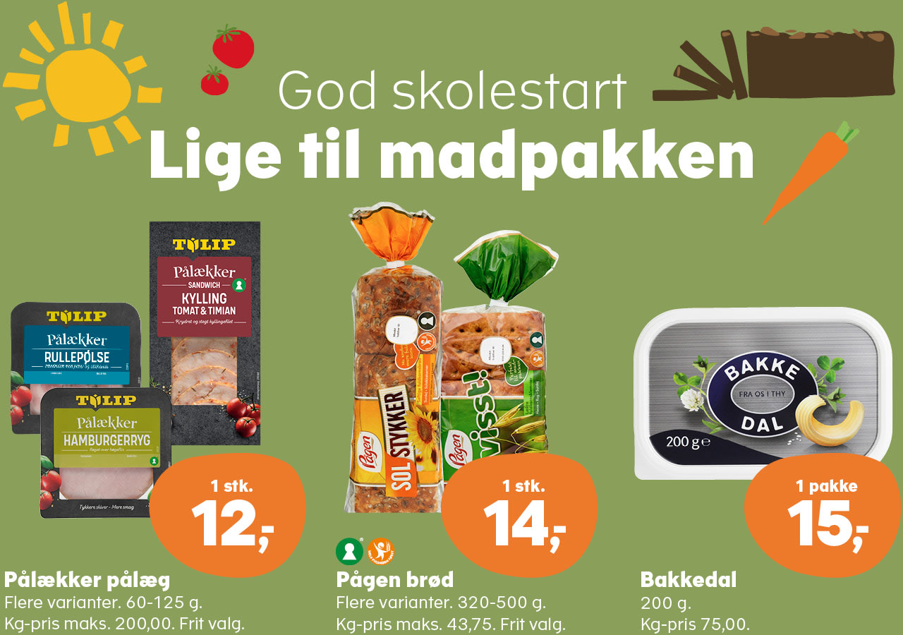 God skolestart. Lige til madpakken.