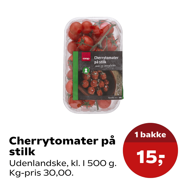 Cherrytomater på stilk
