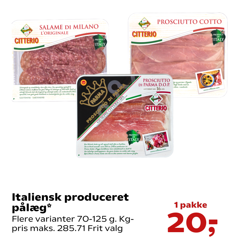 Italiensk produceret pålæg