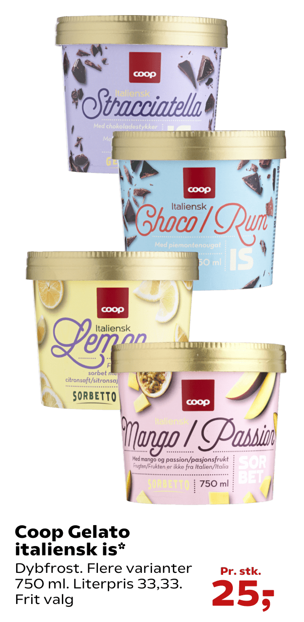 Coop Gelato italiensk is