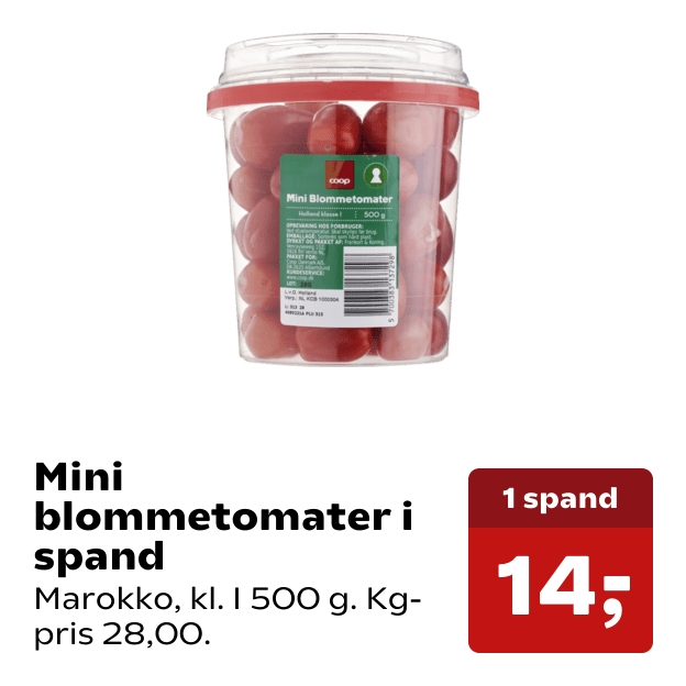 Mini blommetomater i spand