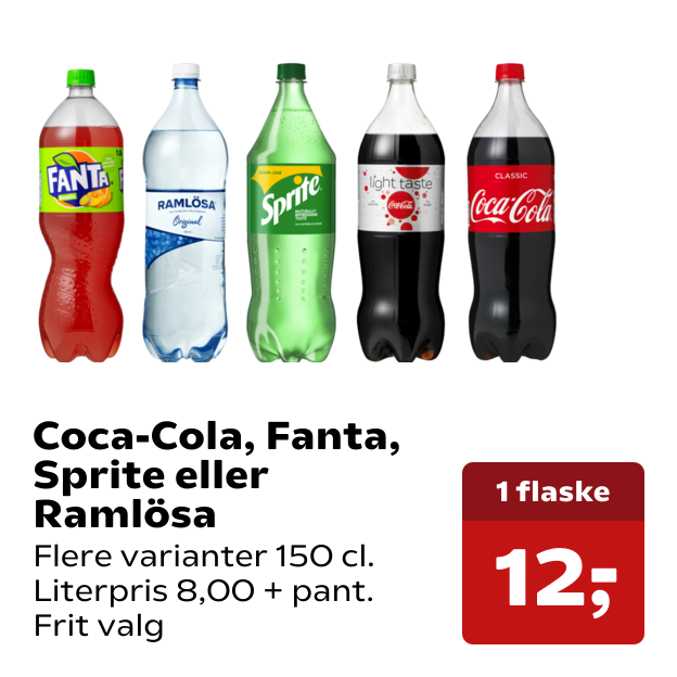 Coca-Cola, Fanta, Sprite eller Ramlösa