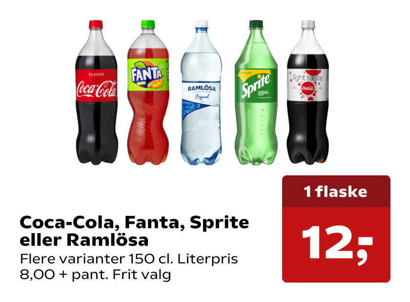 Coca-Cola, Fanta, Sprite eller Ramlösa