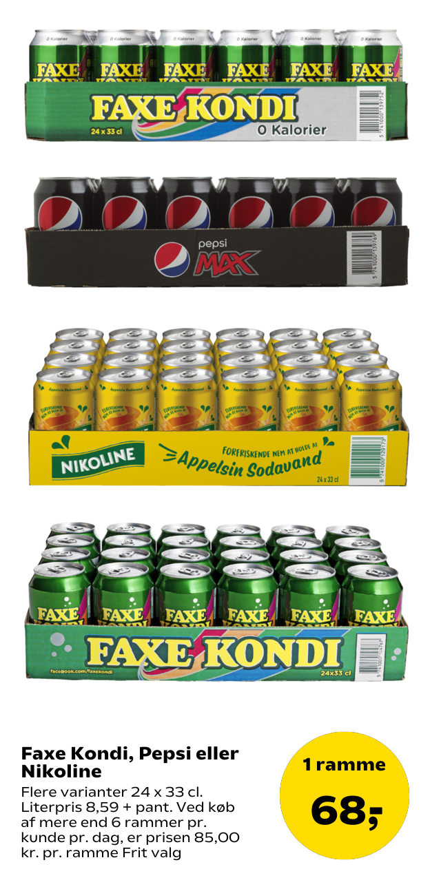 Faxe Kondi, Pepsi eller Nikoline