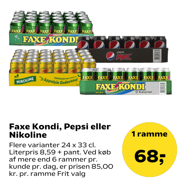 Faxe Kondi, Pepsi eller Nikoline