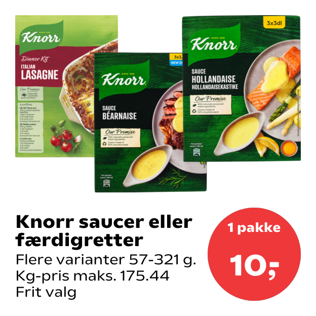 Knorr saucer eller færdigretter